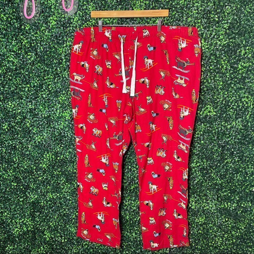 Christmas Dog Breed Print Lounge Pants Sz XXL
